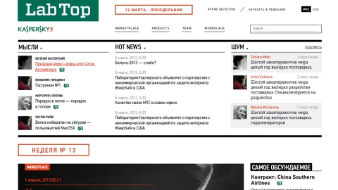 Разработка второй версии корпоративного портала «Labtop» для компании Лаборатория Касперского