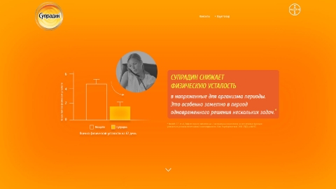 Разработка промо-сайта препарата Супрадин для компании Bayer